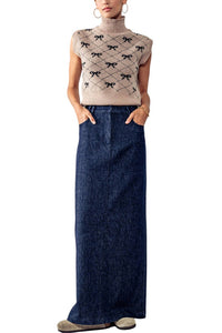 Trend:Notes - Back Slit Maxi Skirt