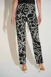 Joseph Ribkoff - Foiled Floral Slim Straight Pants