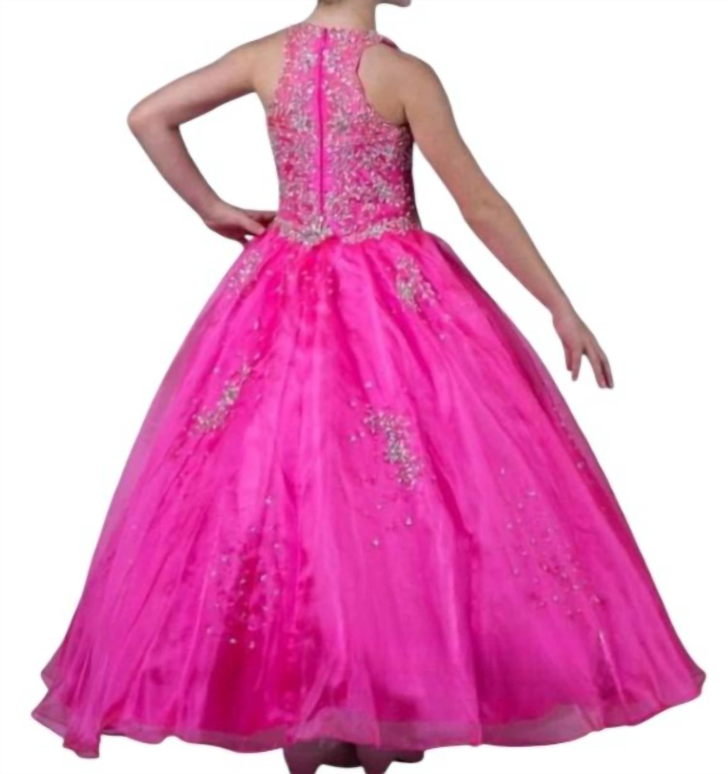 Little Rosie - Girl's Glitz Long National Pageant Dress