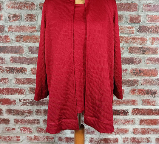 Multiples - Women's 3/4 Sleeve Open Front Jacket And Tank Set