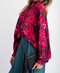 Easel - Floral Print Mirabelle Blouse