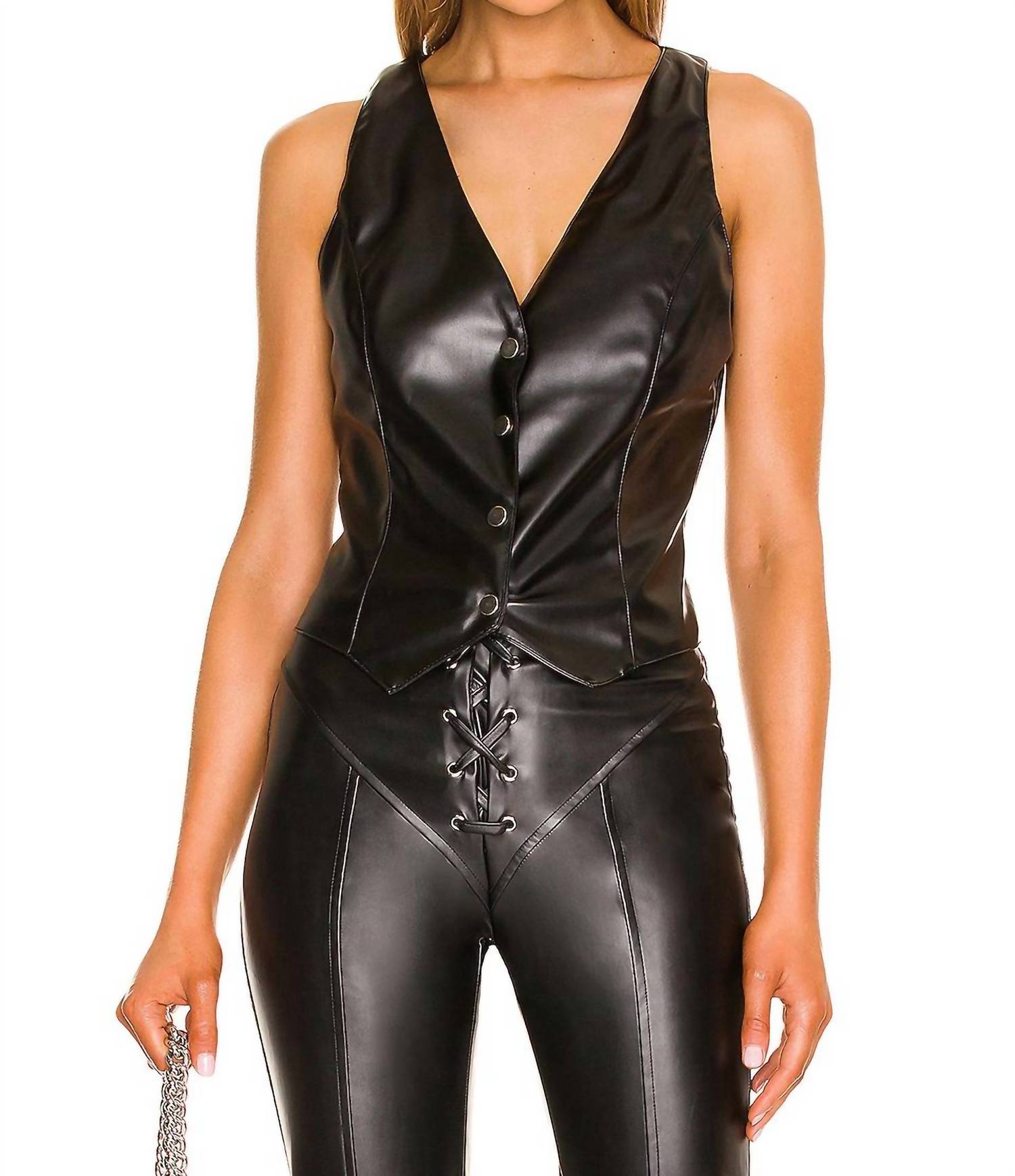 Bdenim - Pre-loved Ava Faux Leather Vest