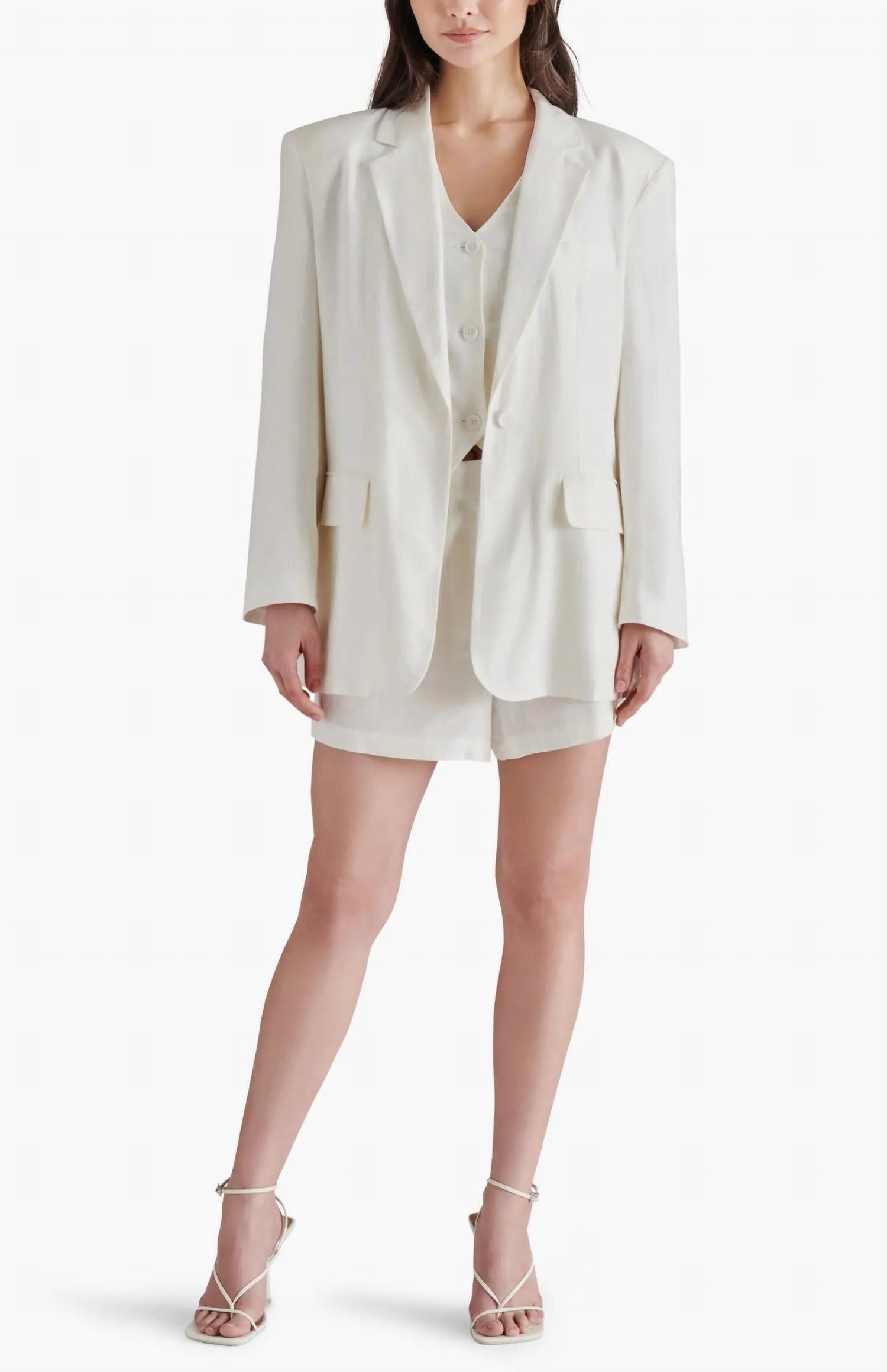 STEVE MADDEN Imaan Blazer in ivory - women's jacket - view 4
