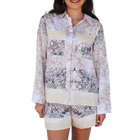 Listicle - Champagne Floral Top