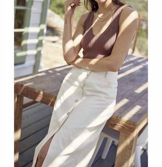 Greylin - Celine Twill Midi Skirt