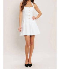 Flying Tomato - A Solid Woven Mini Dress