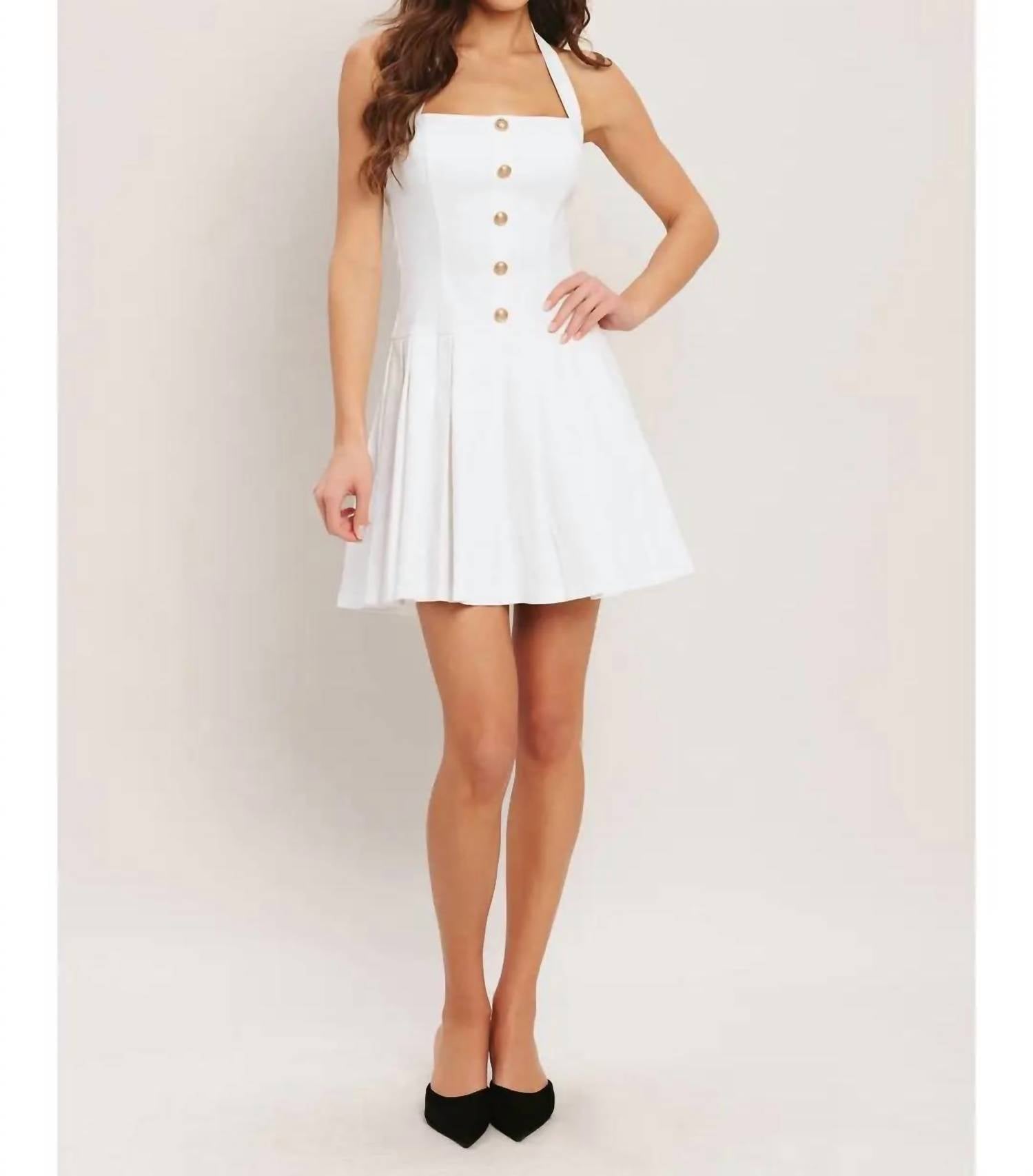 Flying Tomato - A Solid Woven Mini Dress