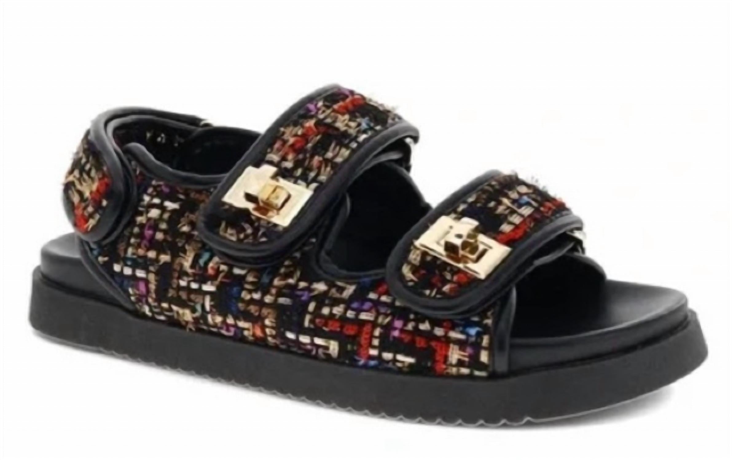 Exe Women's Dione Sandal in black multicolor - women's sandal