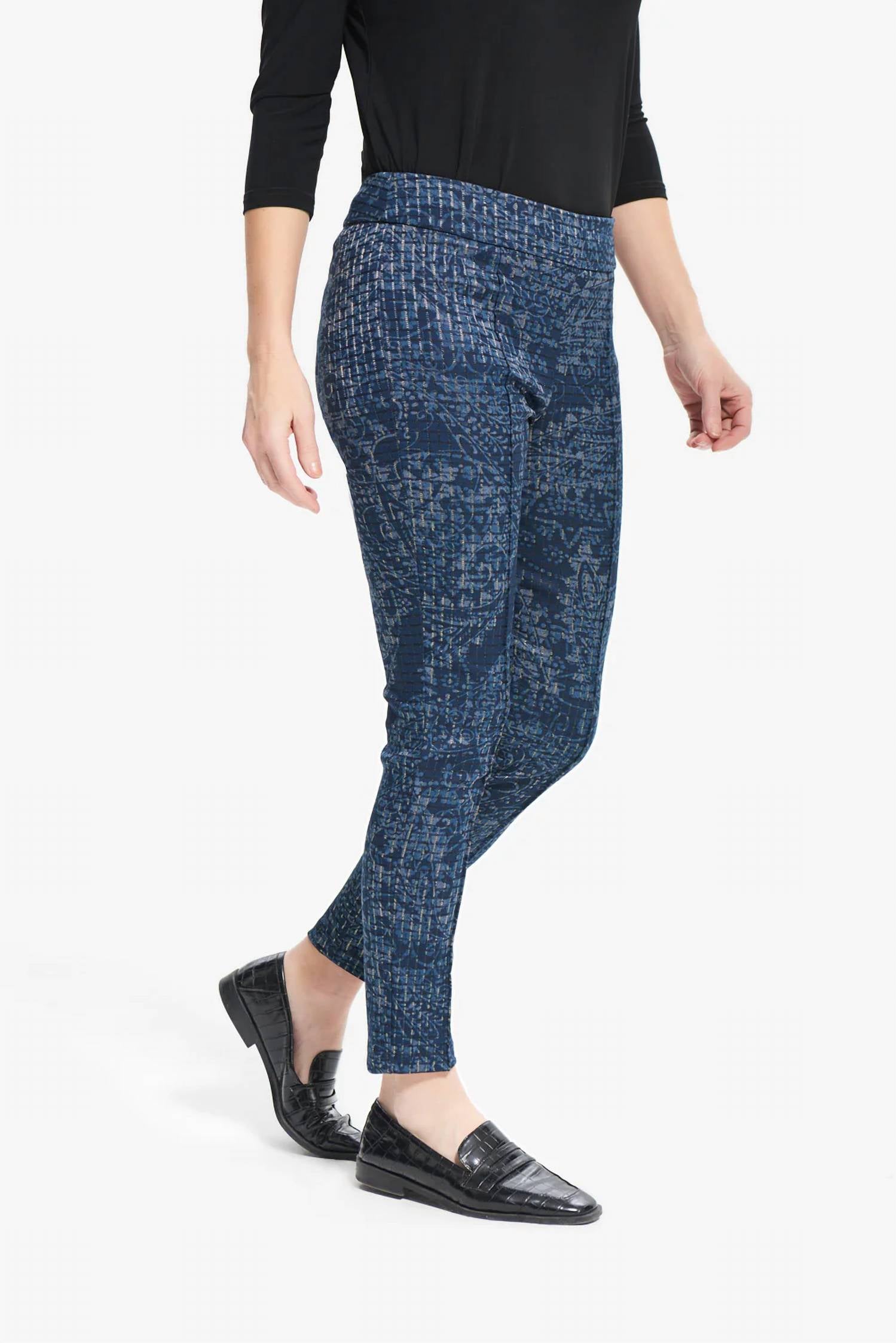 Joseph Ribkoff - Print And Metallic Pant