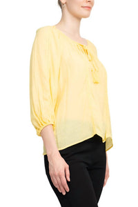 Zac & Rachel - Solid Crepe Chiffon Top