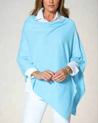 J'Envie/Eli The Calella Cape Top in turquoise - women's blouse