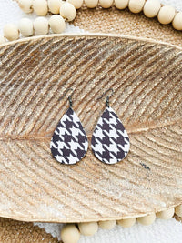 White Label - Women's Houndstooth Earrings