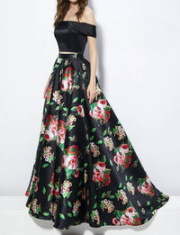 2PC FLORAL PRINT GOWN