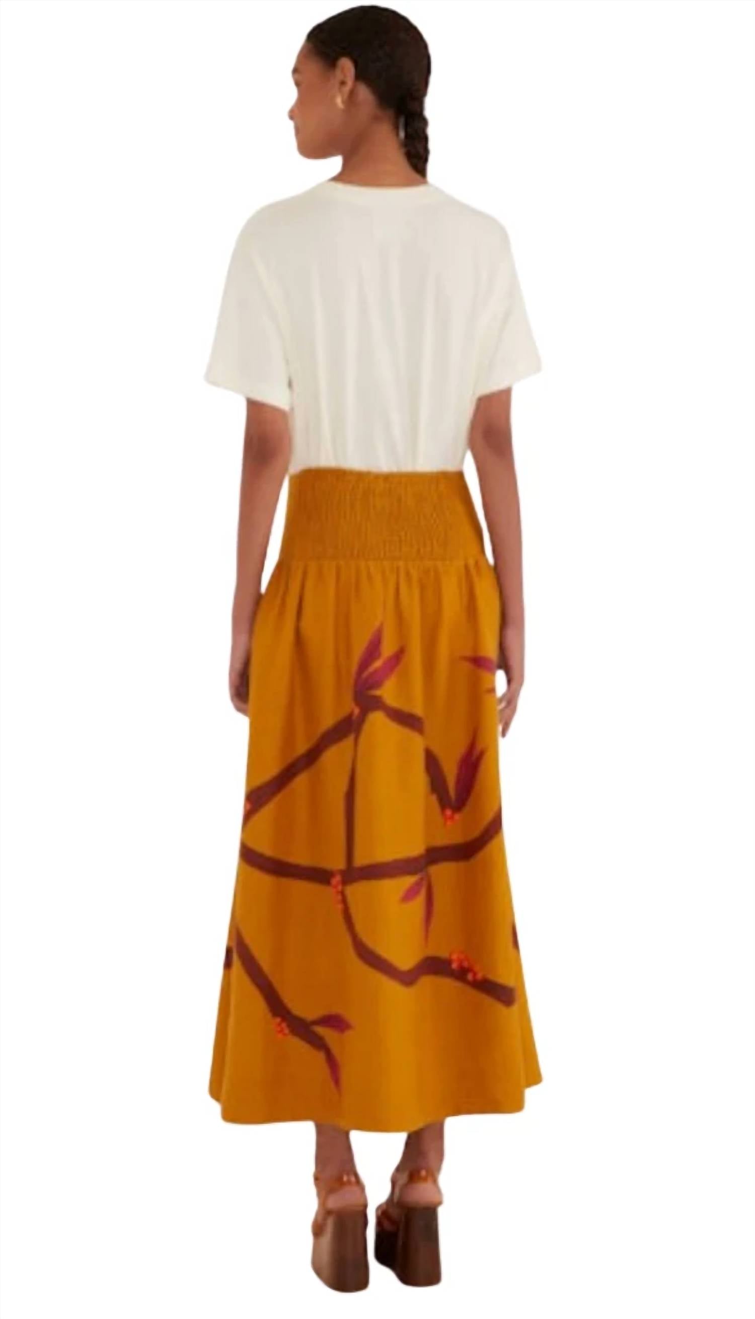Farm Rio - Bird-print Maxi Skirt