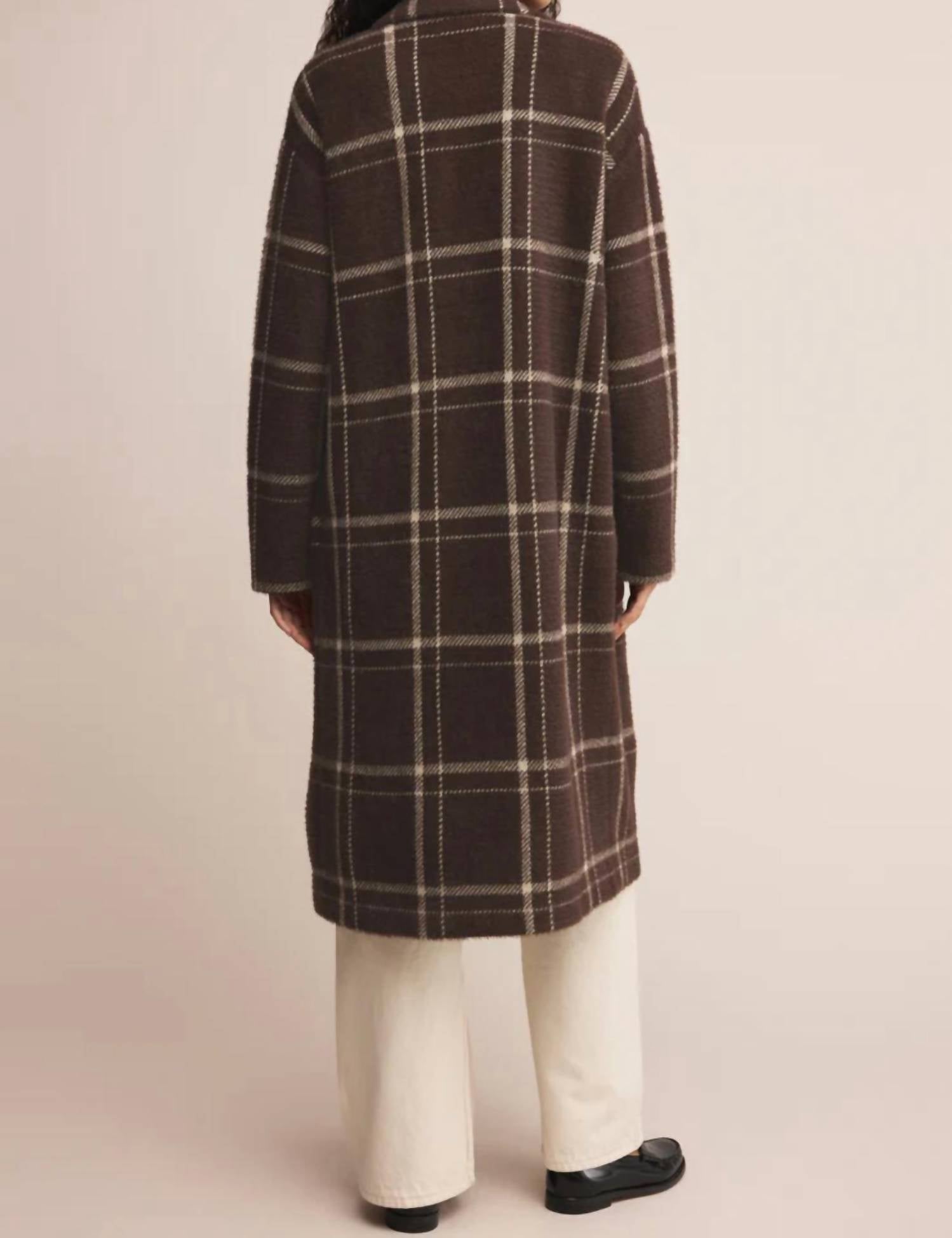 Z Supply - Long Plaid Knit Coat