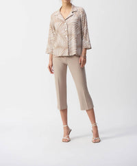 Joseph Ribkoff - Tropical Print Textured Trapeze Jacket