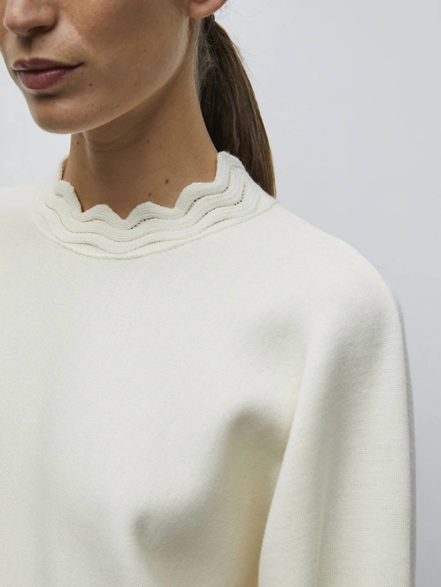Molli - Dario Knit Scalloped Collar Sweater