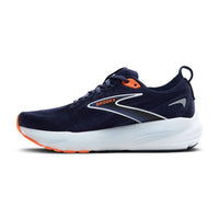 BROOKS Men's Glycerin 22 Shoes in peacoat blue ribbon orange - men's shoe - detail view