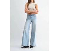 Mica Denim - Mid Rise Vintage Wide Leg Jeans