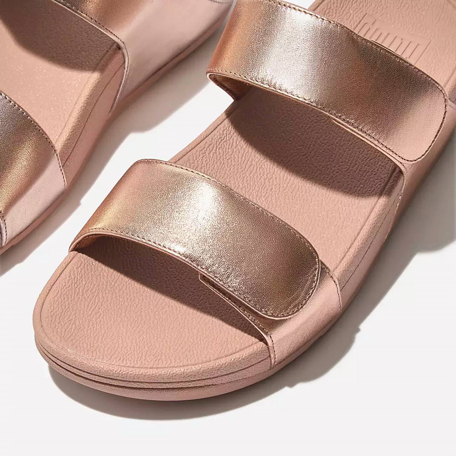 Fitflop - Women's Lulu Adjustable Leather Slides