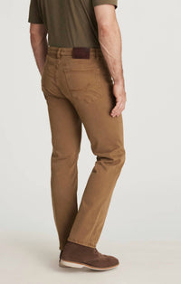 34 Heritage Charisma Relaxed Straight Leg Pants in tobacco twill - men's pants - detail view