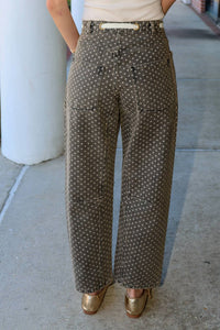 Miou Muse - Aviana Polka Dot Barrel Pant