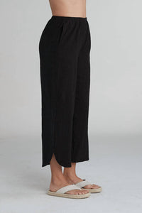 cut loose Crosshatch Vented Pant in black - women's pants - detail view