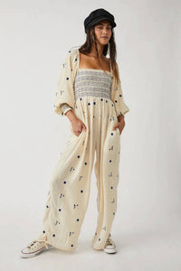 Free People - Embroidered Dahlia Jumpsuit