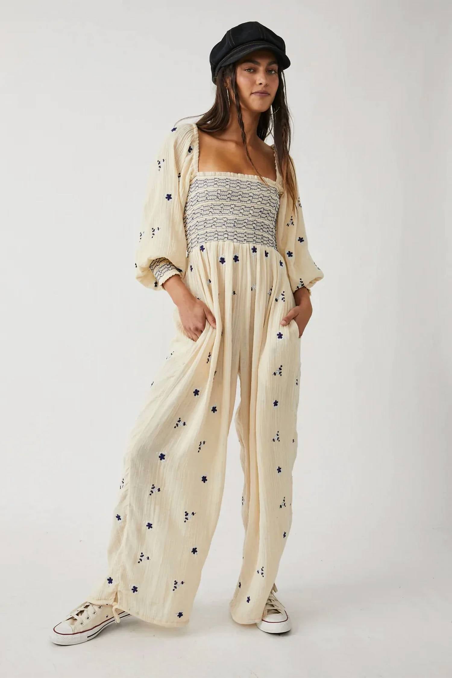 Free People - Embroidered Dahlia Jumpsuit