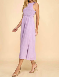 TCEC Palmer Smocked Bodice Midi Dress in lavender - women's dress - view 4