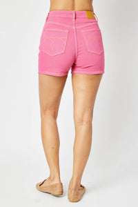 Judy Blue - High Waist Pocket Embroidery Shorts