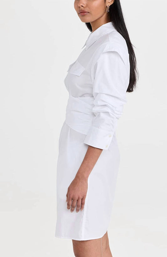 Skylar Zip Front Shirt Dress