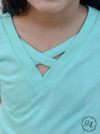 Southern Grace - Girl's Tangled V-Neck Basics Shirt