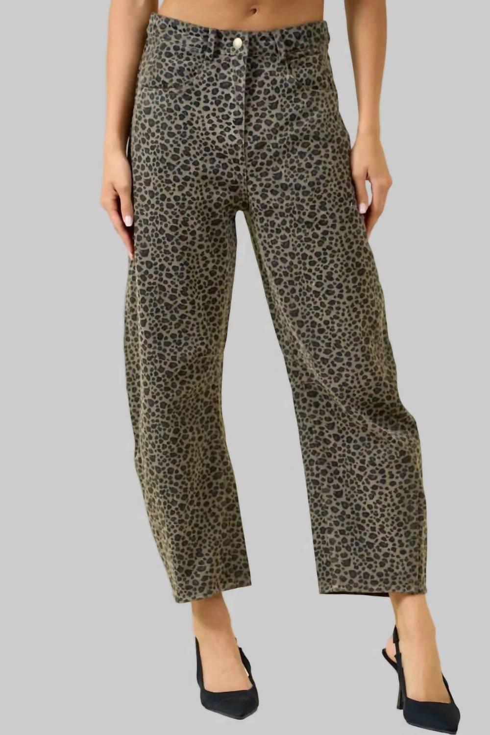 Doe And Rae - High Rise Barrel Leg Jeans