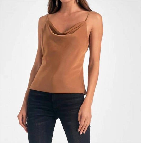 Elan - Sofia Cowl Neck Cami Top