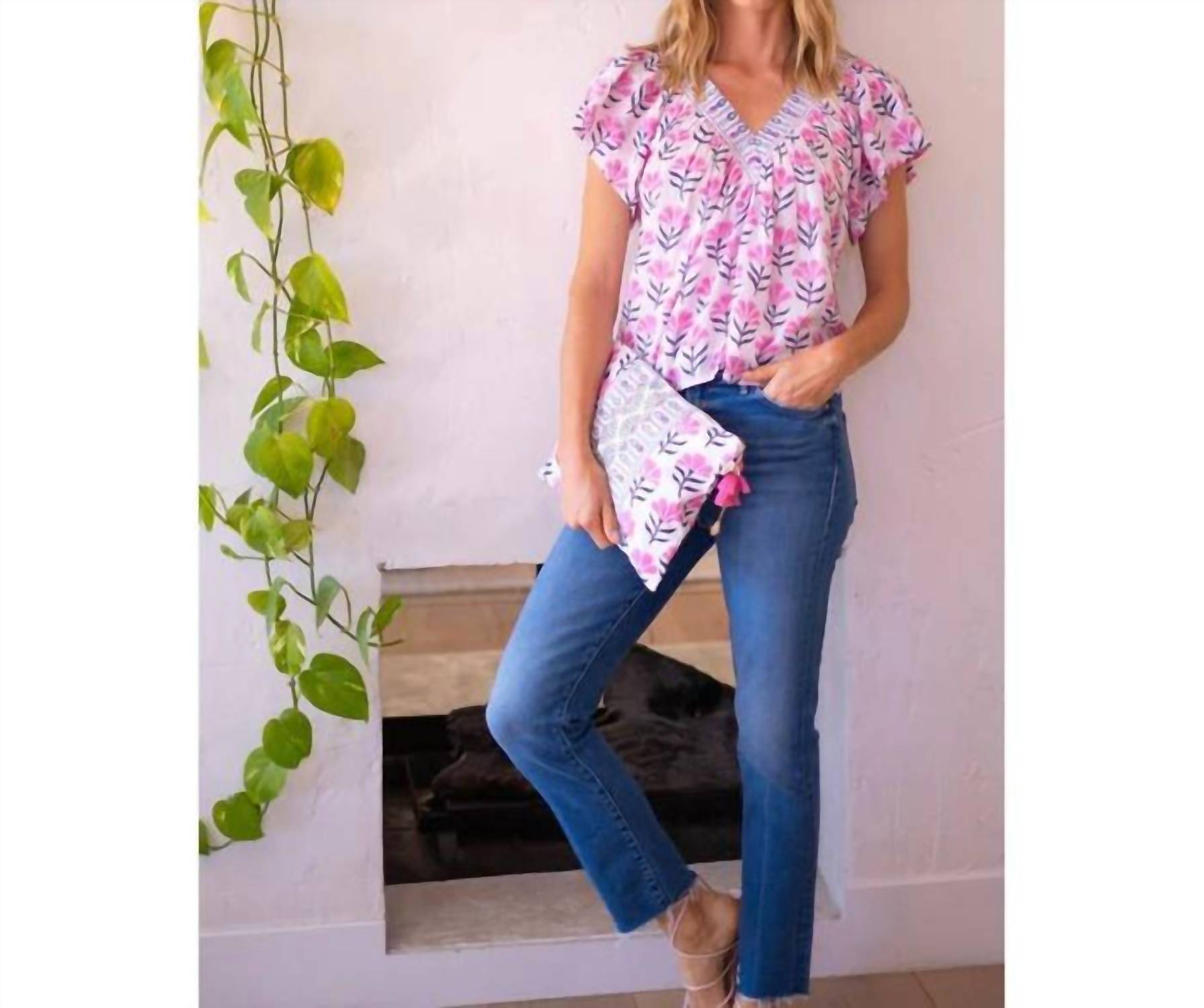 Bell By Alicia Bell - Vivianne V-neck Floral Top