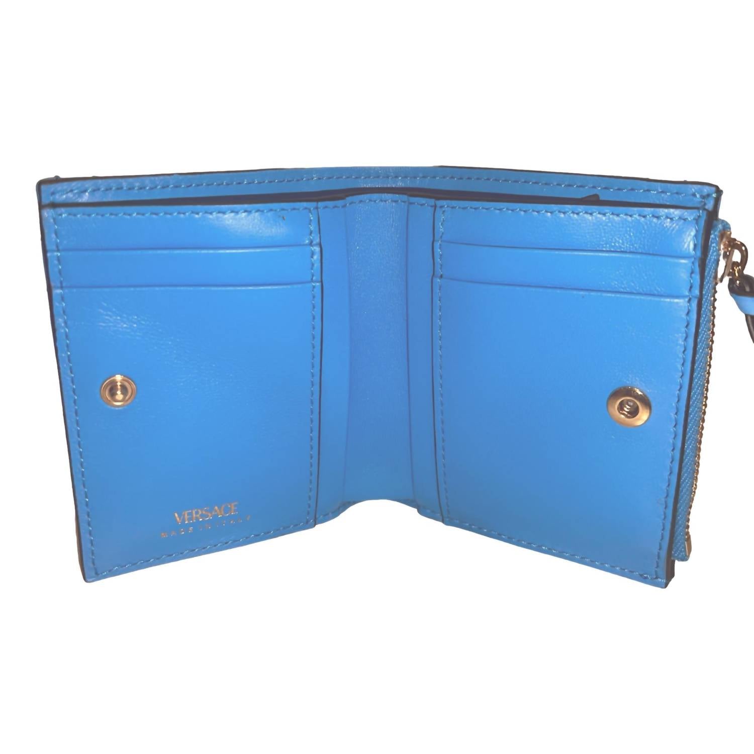 Versace - Women's La Medusa Quilted Lamb Leather Compact Snap Wallet