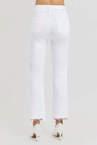 Risen - Nessa High-rise Straight-leg Crop Jeans