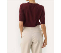 Part Two Natanya Pullover in tawny port - women's sweater - alternate view