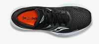 SAUCONY Men's Ride 16 Shoe in black white - men's shoe - detail view