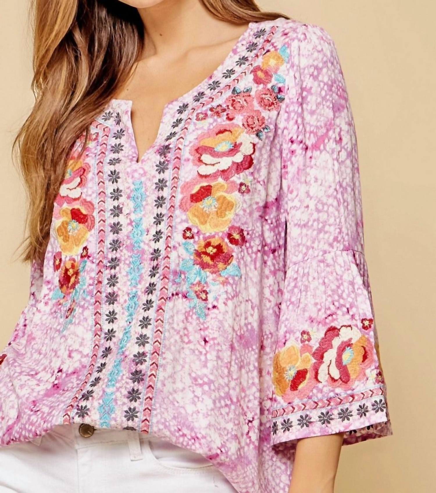 Andree By Unit - South Beach Embroidered Top