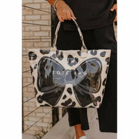 66Disco - Leopard Bow Tote Bag