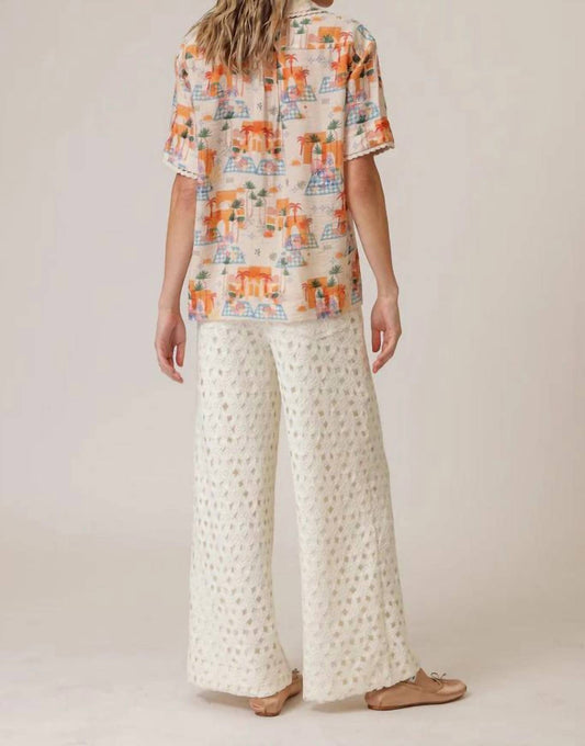 Line And Dot - Bowen Crochet High Waisted Pants