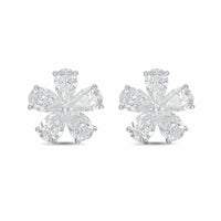 Diana M Jewels - Women's Pear Lab-Grown Diamond Stud Earrings (8.00 Ct TCW) - Elegant Plus