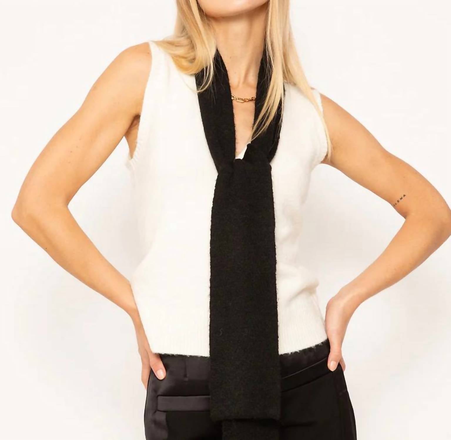 Central Park West - Cece Neck Tie Sweater