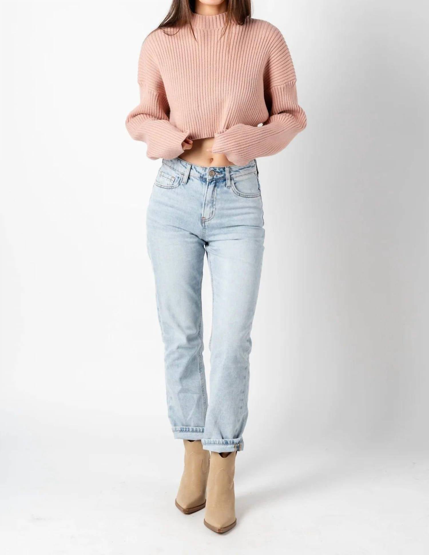 Mable - Ribbed Crop Sweater
