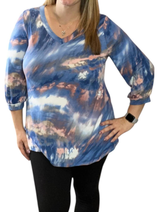 Honeyme - Sunset Sky 3/4 Sleeve Top