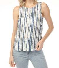 Charlie B - Printed Sleeveless Rounded Hem Top