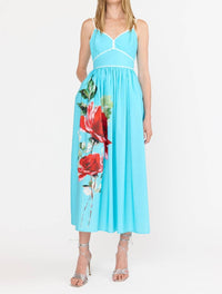 CHRISTY LYNN Leilani Midi Dress in turquoise rose - women's dress
