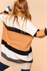 Vanilla Monkey - Color Block Sweater Cardigan